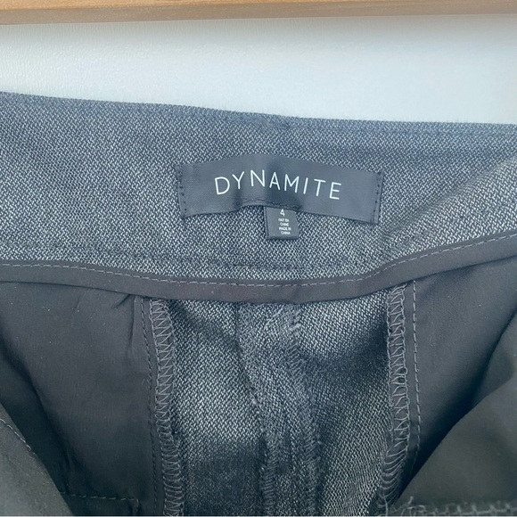 Dynamite Dark Grey‎ Crawford Straight Pants Size 4 - Picture 11 of 12